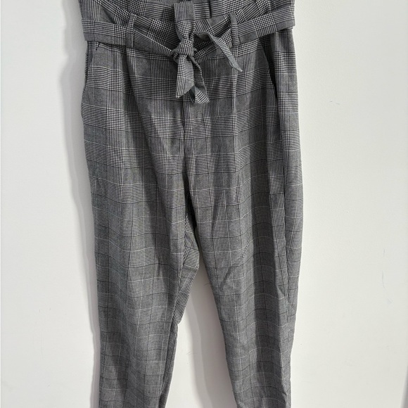 Vero Moda Checkered Gray Paperback Waist Trousers - Picture 2 of 4